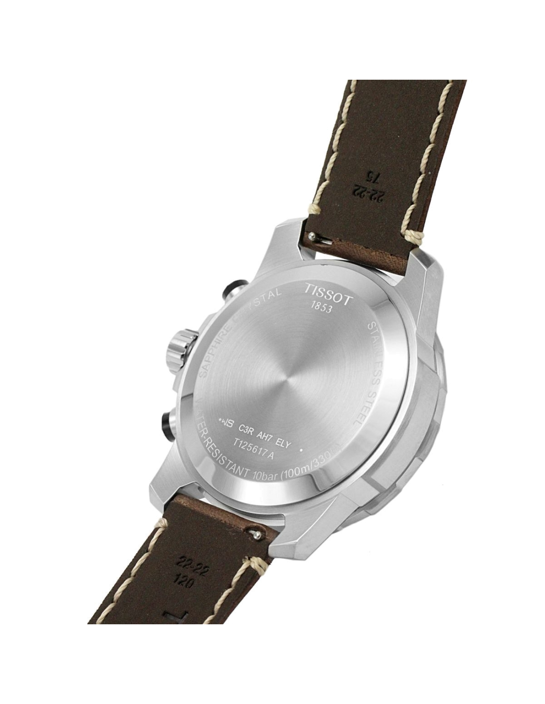 Montre Tissot T1256171604100 Supersport Chrono Homme Cadran Bleu Bracelet Cuir Marron 45.5 mm vue 4