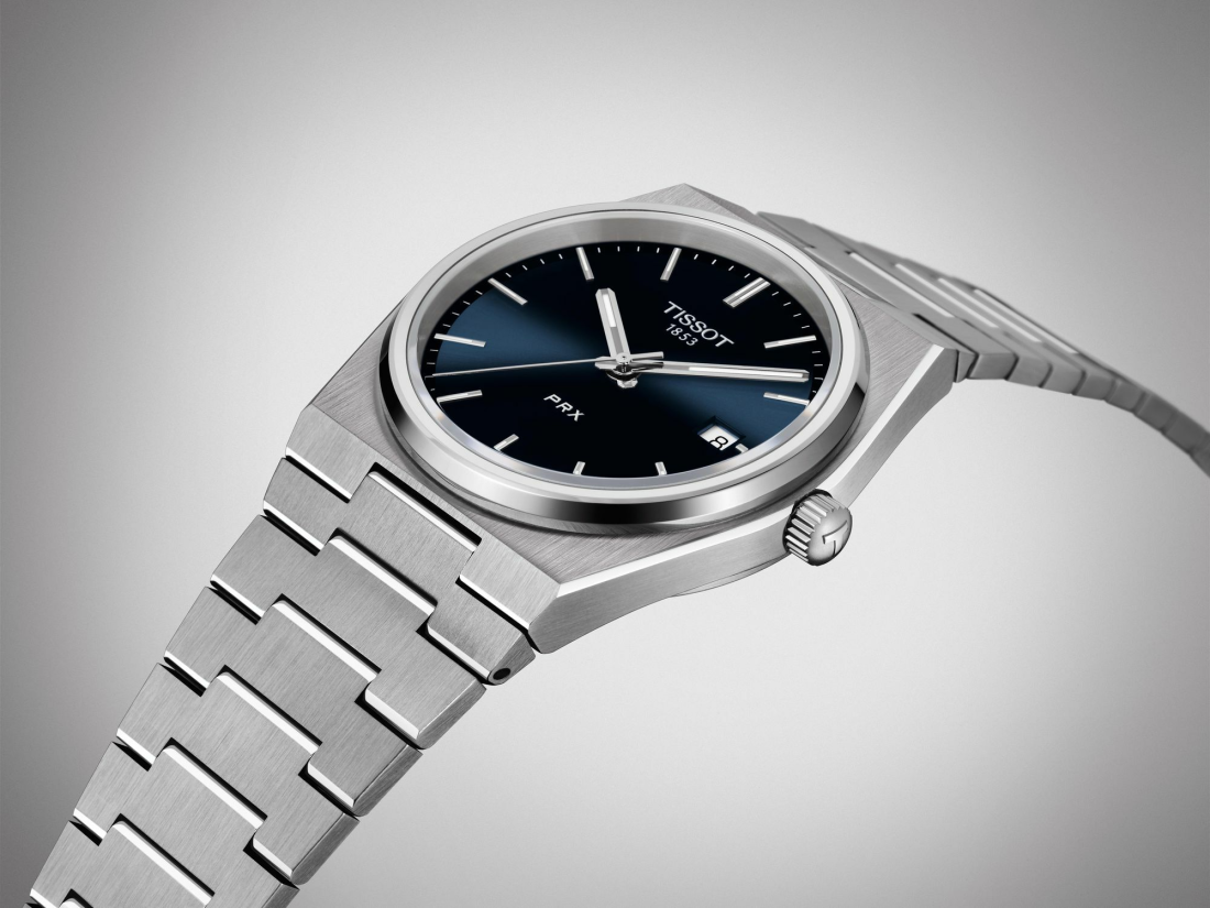 Montre Tissot PRX 80 quartz T137.410.11.041.00 cadran bleu vue 2