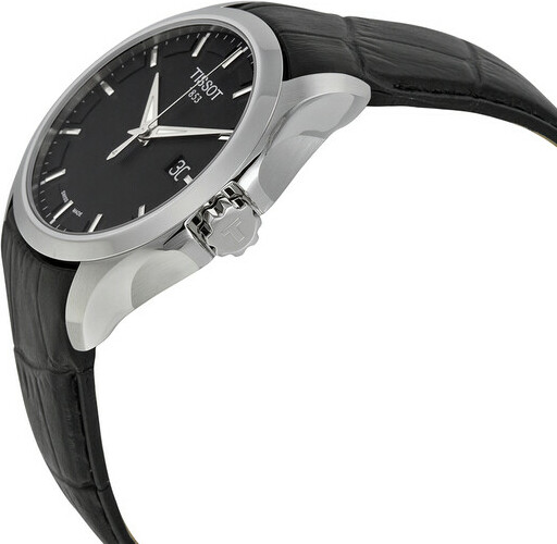 Montre Homme Tissot Couturier T0354101605100 - Cadran Noir, Boîtier Acier, Bracelet Cuir vue 2