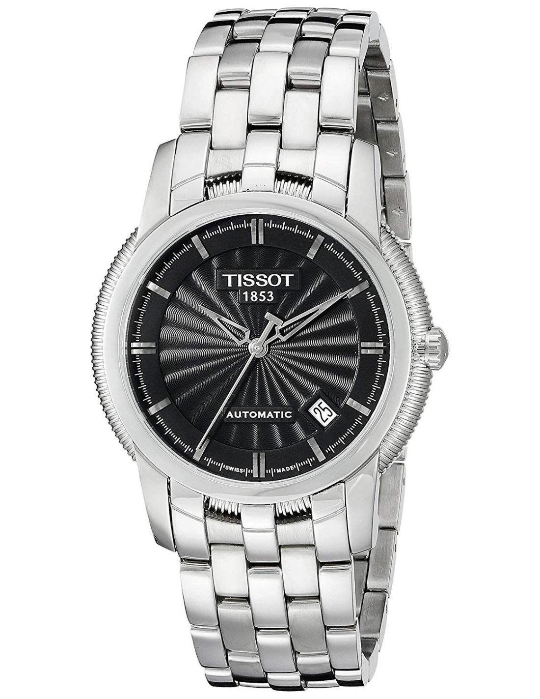 Montre Homme Tissot Ballade III T97148351 Cadran Noir Bracelet Acier