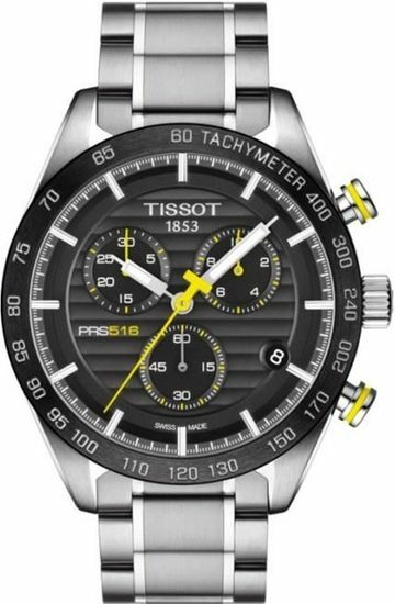 Montre Homme Tissot PRS 516 Chronographe Acier Noir Réf. T1004171105100