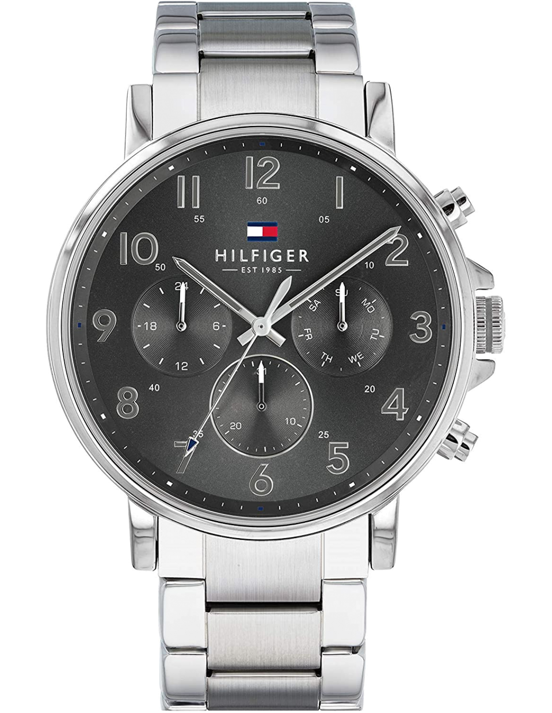 Montre Homme Tommy Hilfiger 1710382 Daniel Cadran Noir et Bracelet Cuir