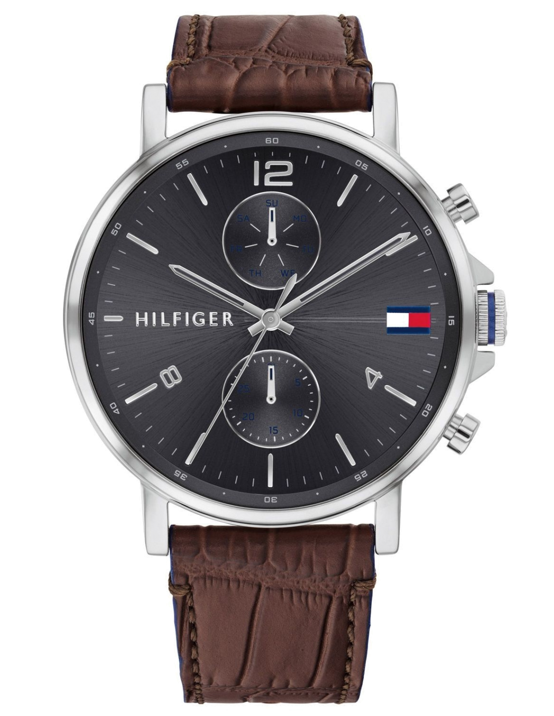 Montre Tommy Hilfiger 1710416 en Acier avec Bracelet en Cuir Marron