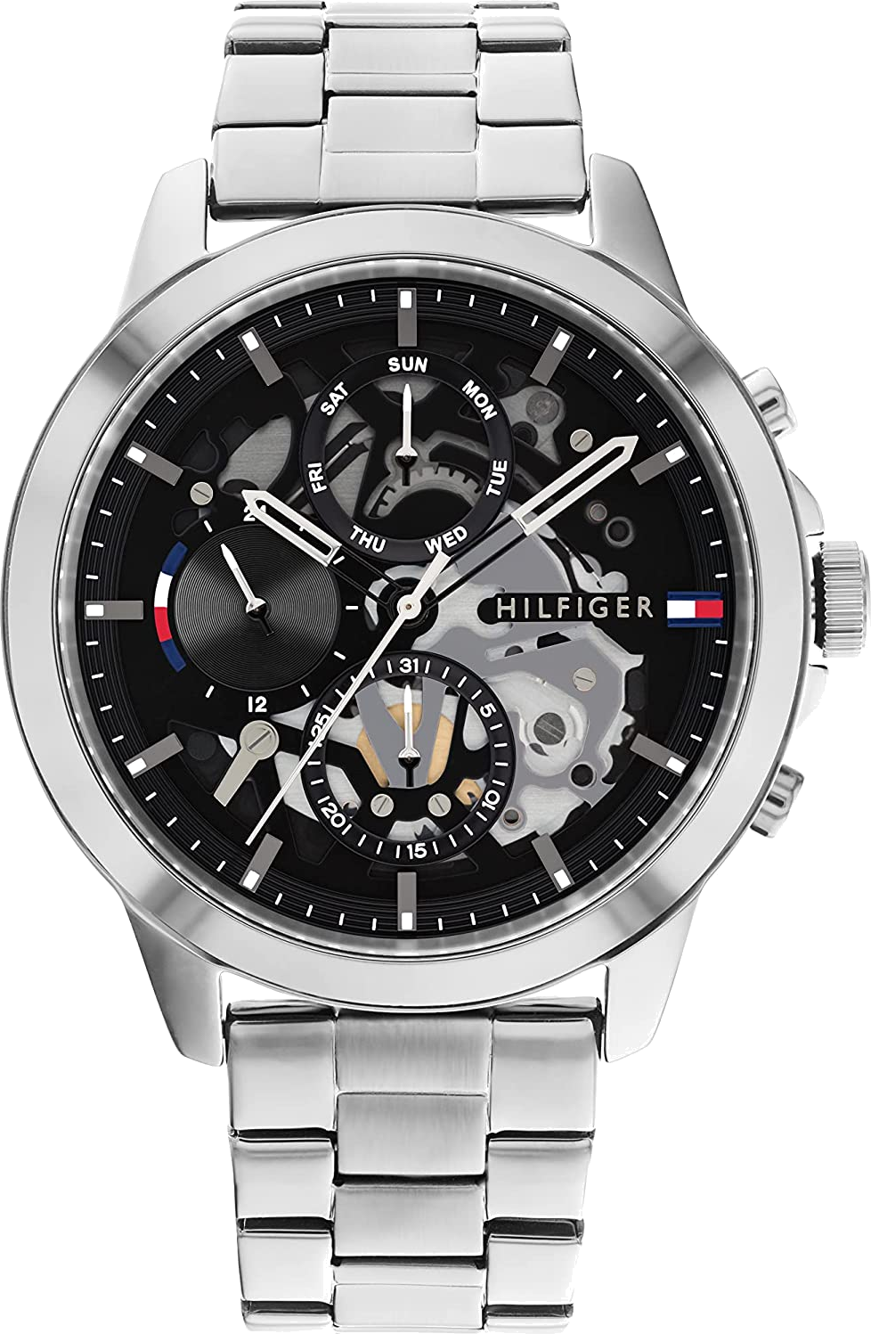 Montre Homme Tommy Hilfiger Henry 1710477 cadran noir squelette