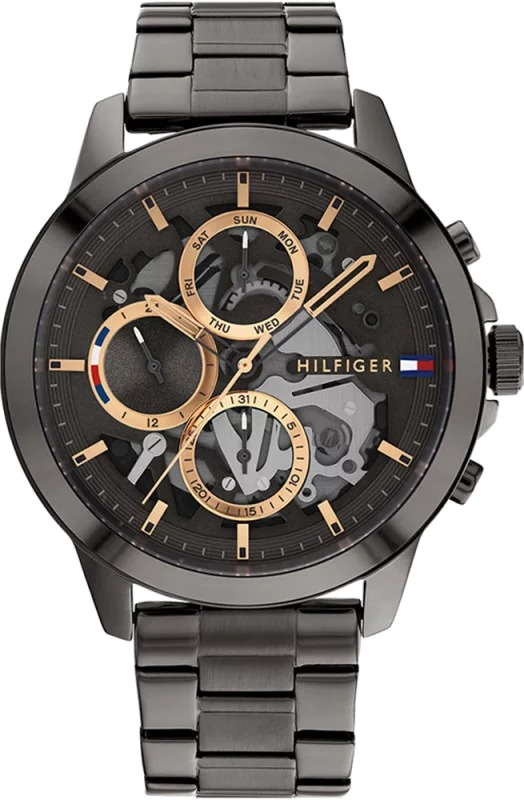 Montre Homme Tommy Hilfiger 1710479 Henry Automatique Squelette Anthracite