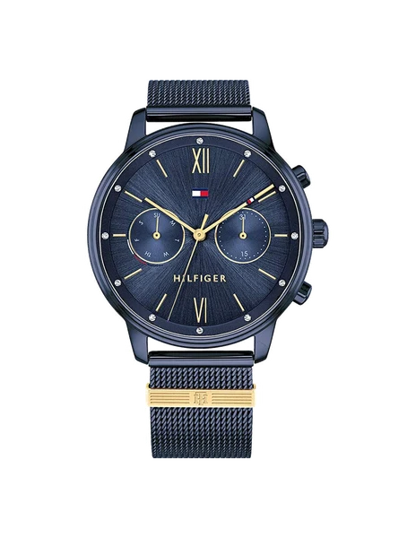 Montre Tommy Hilfiger 1782305 maille milanaise bleue et boîtier anthracite