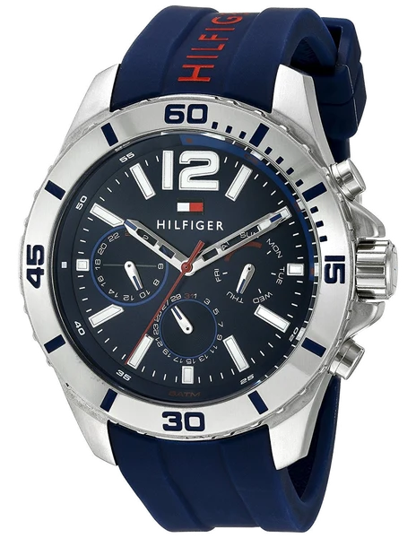 Montre Homme Tommy Hilfiger 1791142 Bracelet Silicone Bleu