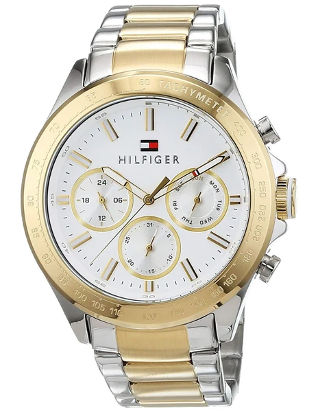 Montre Homme Tommy Hilfiger 1791226 en acier bi-ton et cadran bleu