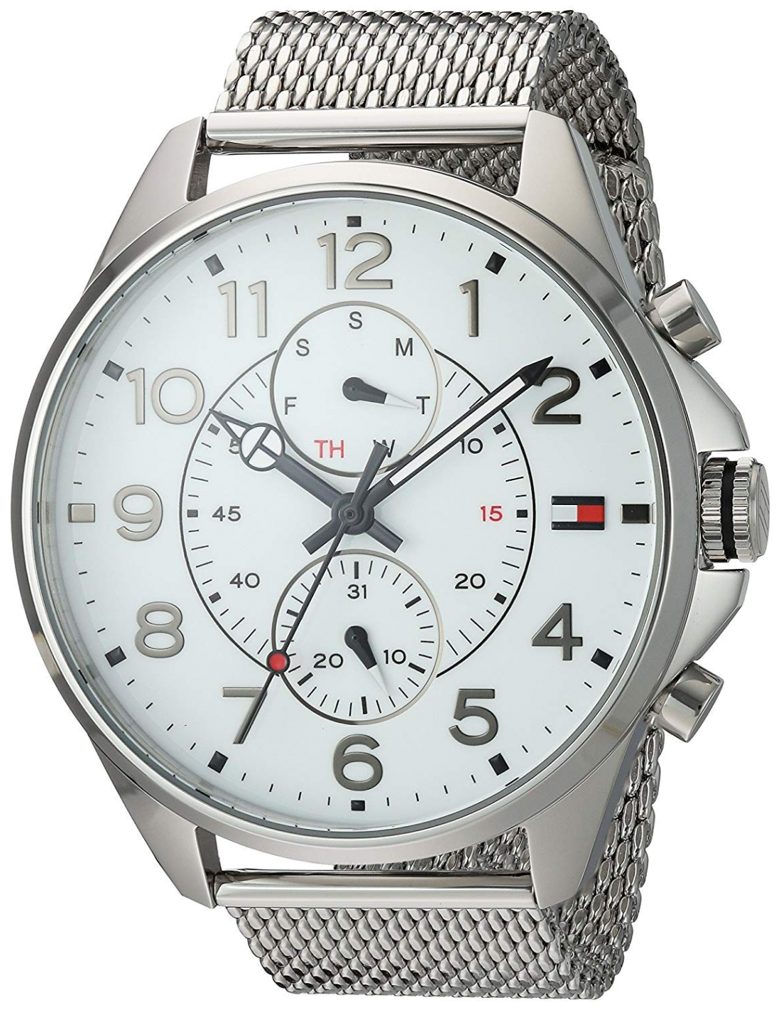 Montre Tommy Hilfiger 1791277 Maille Milanaise et Aiguilles Luminescentes