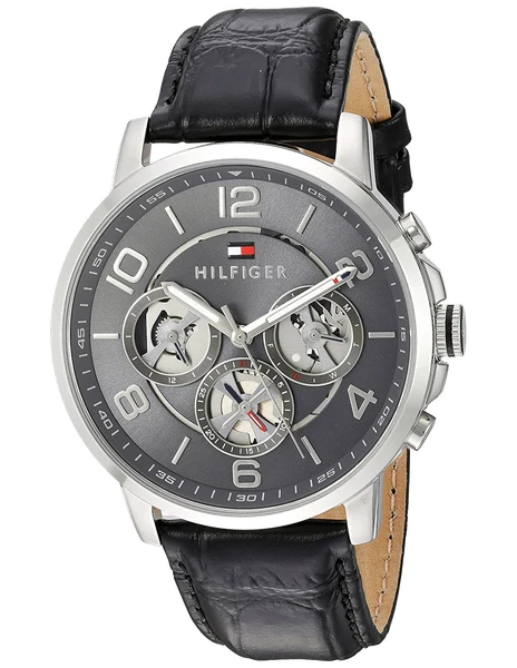 Montre Homme Tommy Hilfiger 1791289 Keagan Chronographe Cuir Noir