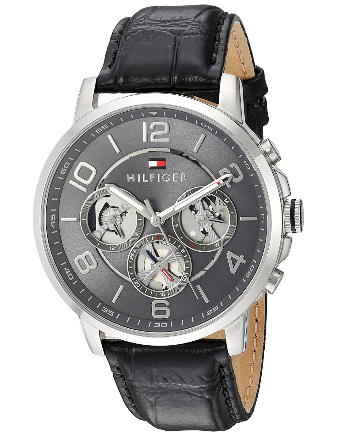 Montre Homme Tommy Hilfiger 1791289 Keagan Chronographe Cuir Noir