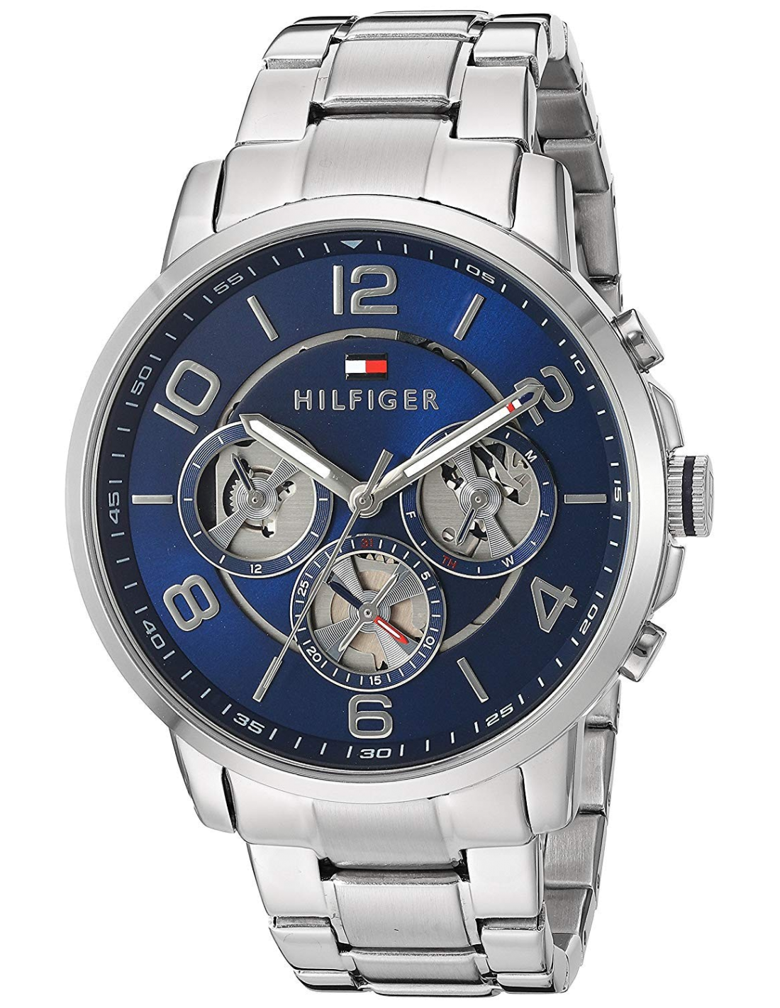 Montre Homme Tommy Hilfiger 1791293 Bracelet en Acier et Cadran Bleu