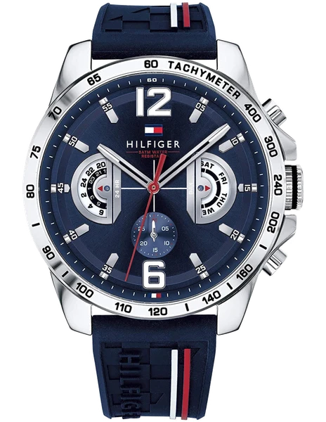 Montre Tommy Hilfiger 1791476 Decker Chronographe Silicone Bleu