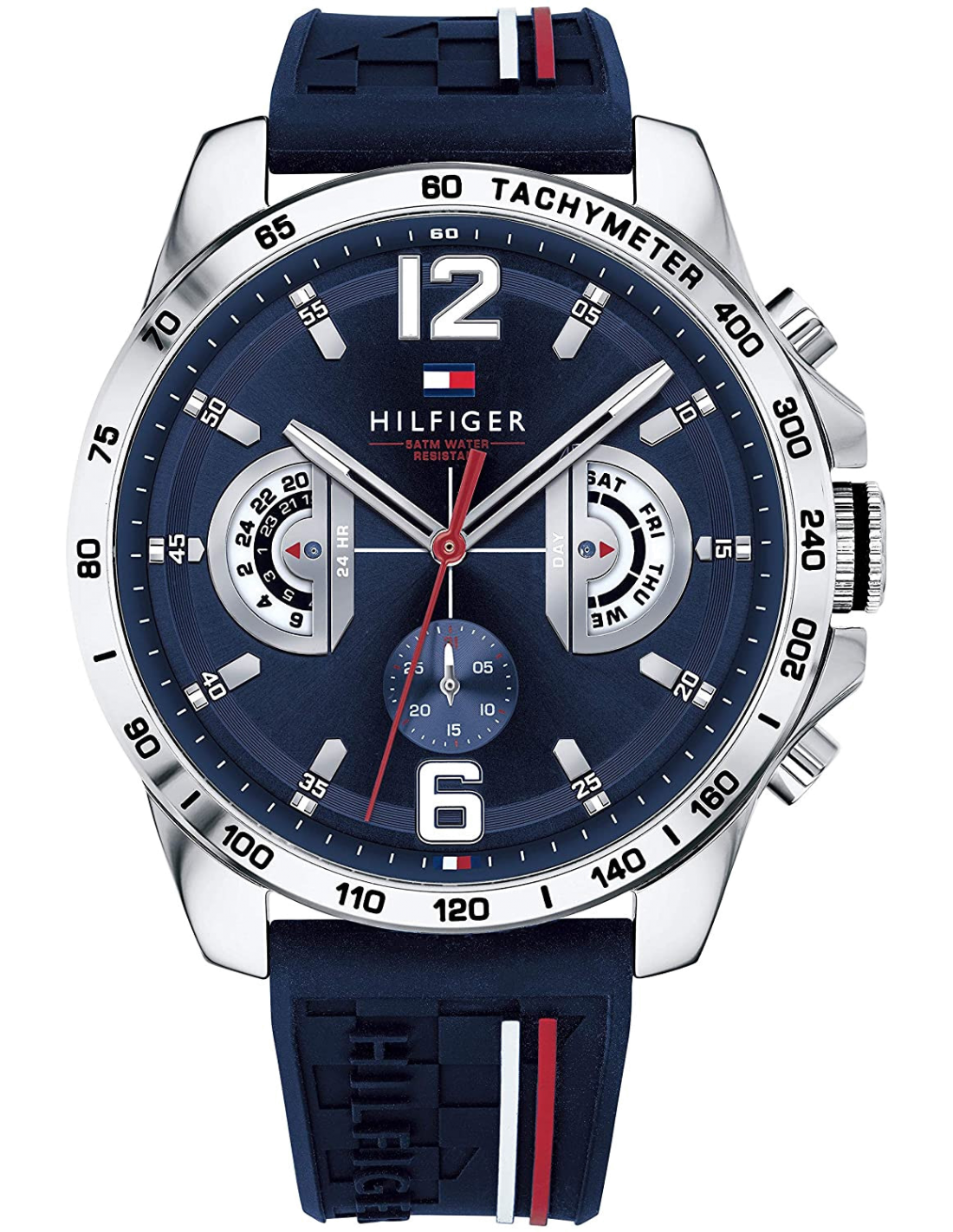 Montre Tommy Hilfiger 1791476 Decker Chronographe Silicone Bleu