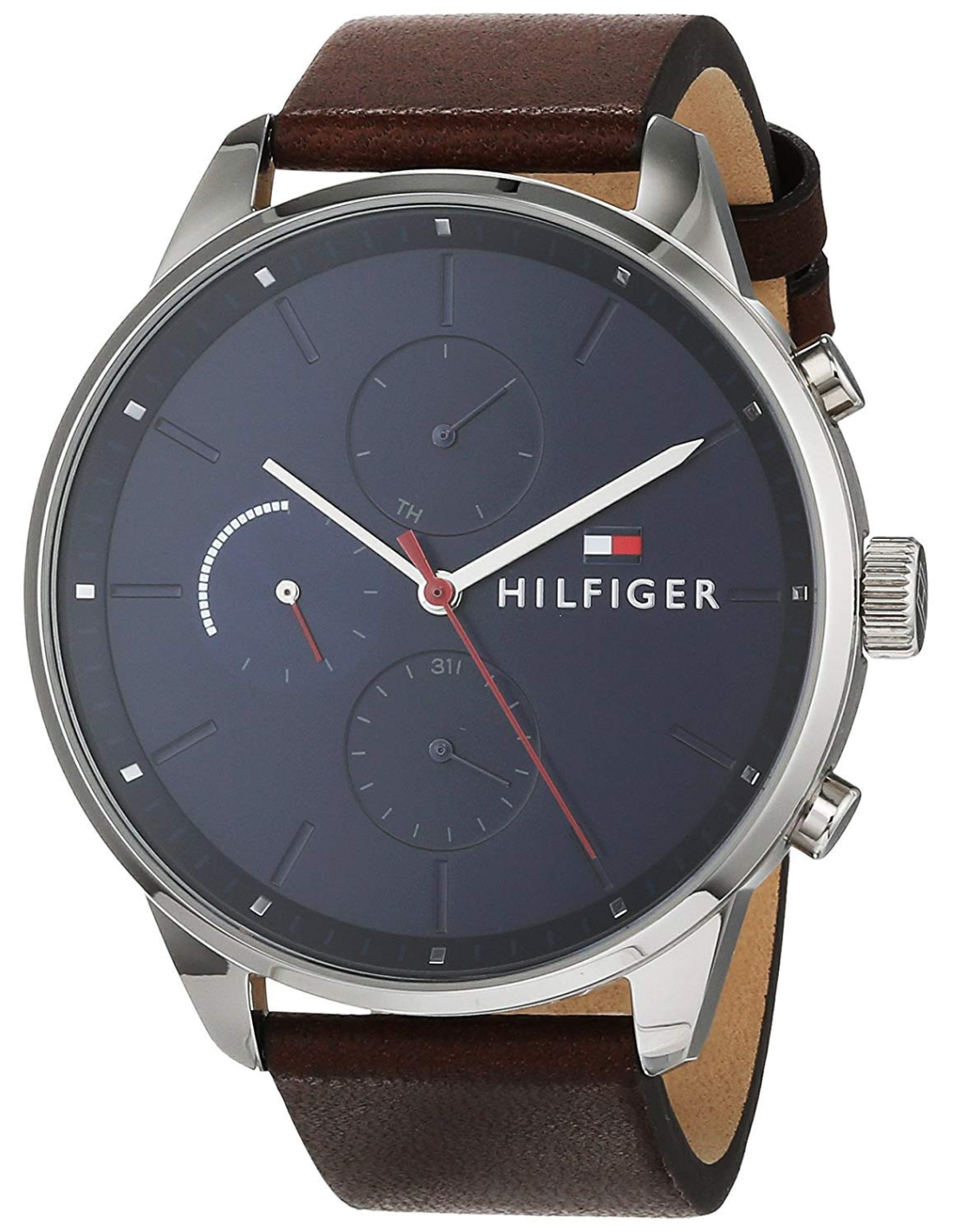 Montre Homme Tommy Hilfiger 1791487 Chase en Acier et Cuir Noir