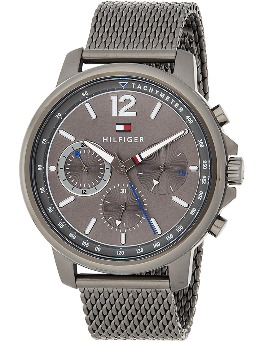 Montre Homme Tommy Hilfiger 1791530 Cadran Bleu et Bracelet Cuir Brun