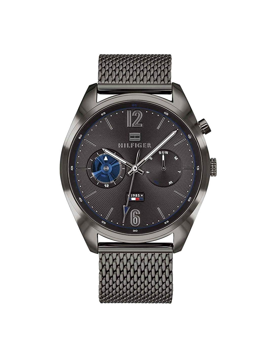 Montre Tommy Hilfiger 1791546 Deacon Cadran Bleu et Bracelet Cuir Brun