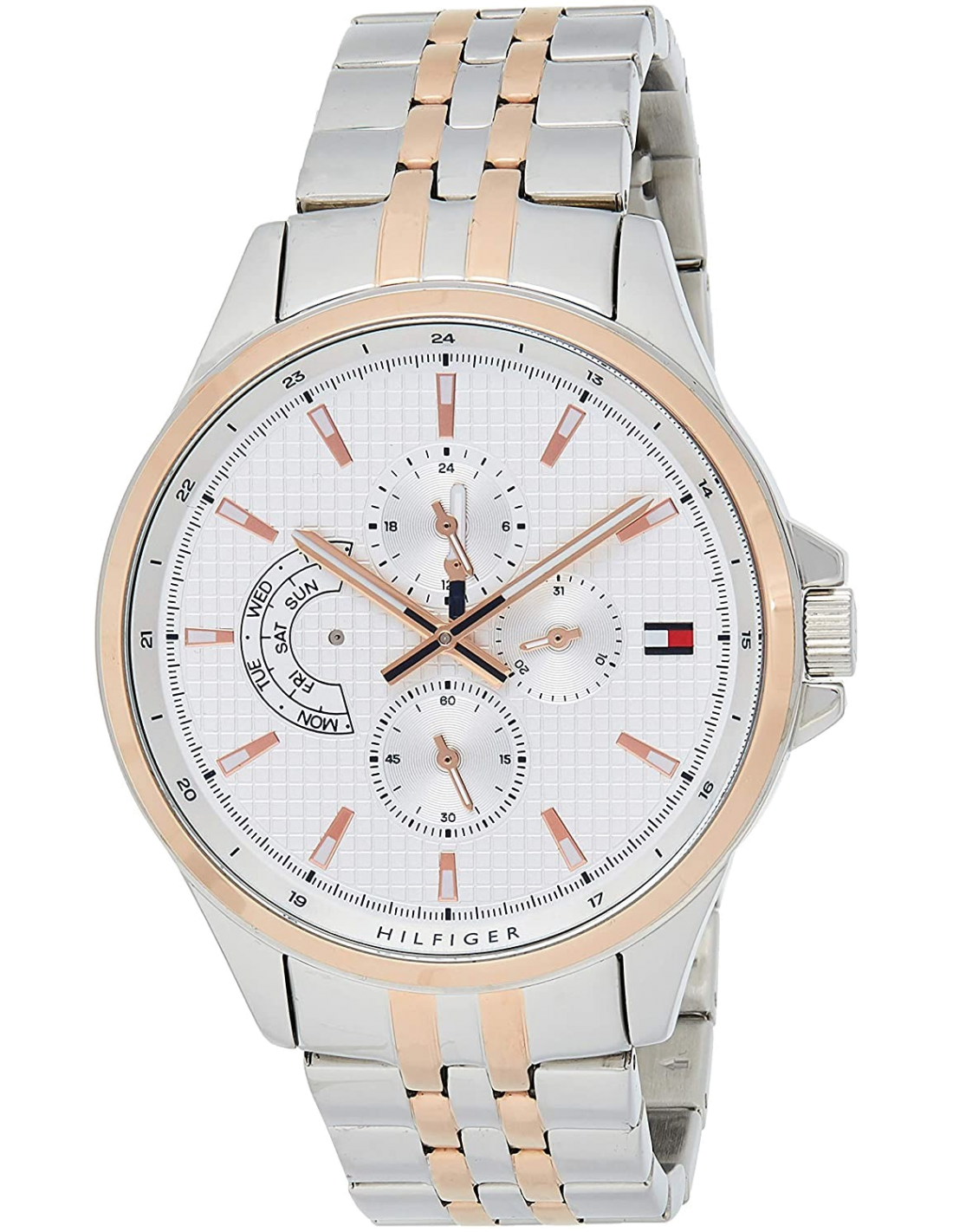 Tommy Hilfiger 1791617 — cadran bleu et bracelet marron