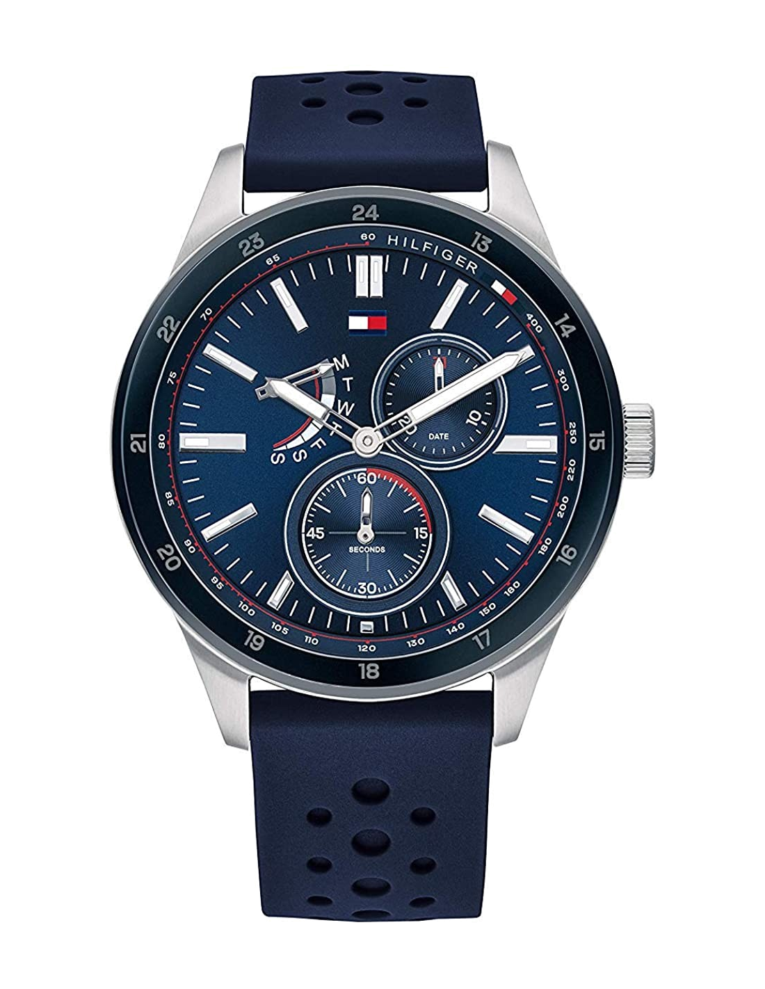 Montre Tommy Hilfiger 1791635 Austin Cadran Bleu et Bracelet Cuir Brun