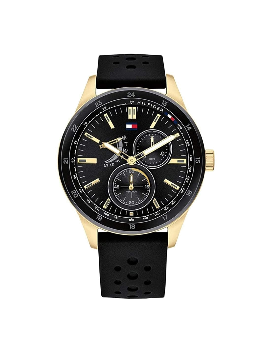 Montre Homme Tommy Hilfiger Riley 1791636 avec Bracelet en Métal et Cadran Multifonction