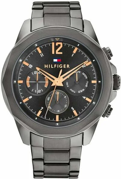Montre Tommy Hilfiger Lars 1792061 en acier gris avec cadran texturé