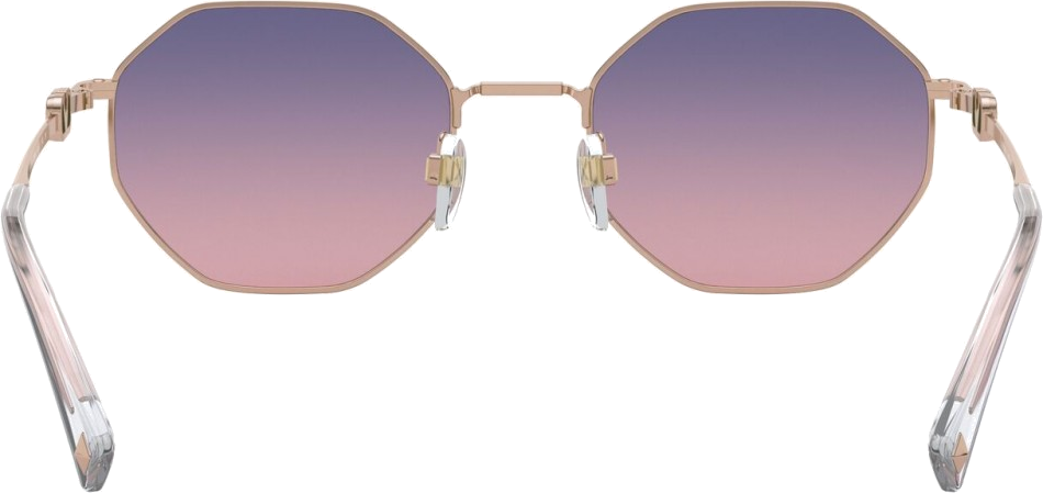 Lunettes de soleil Valentino Garavani VA2040-300416 Hexagonales en métal or rose vue 3