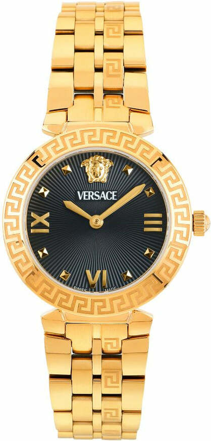 Montre Femme Versace Daphnis VEOCA0524 Bracelet Acier Doré Cadran Noir