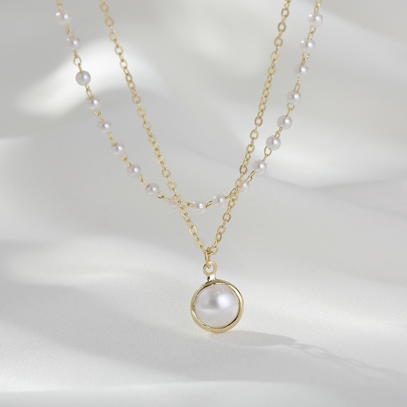 Collier pour femme Victoria Bradley C301 en acier plaqué or fin vue 2