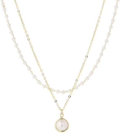 Collier perles en acier plaqué or fin Victoria Bradley