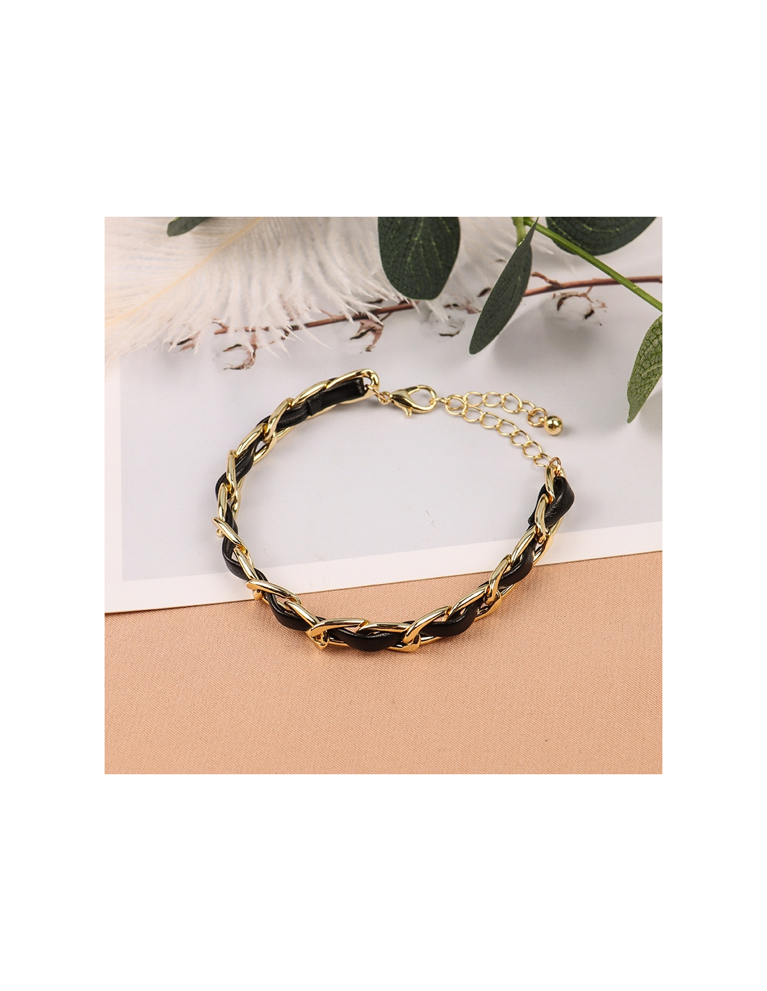 Bracelet Victoria Bradley 106340 pour femme en or, acier et simili cuir vue 2