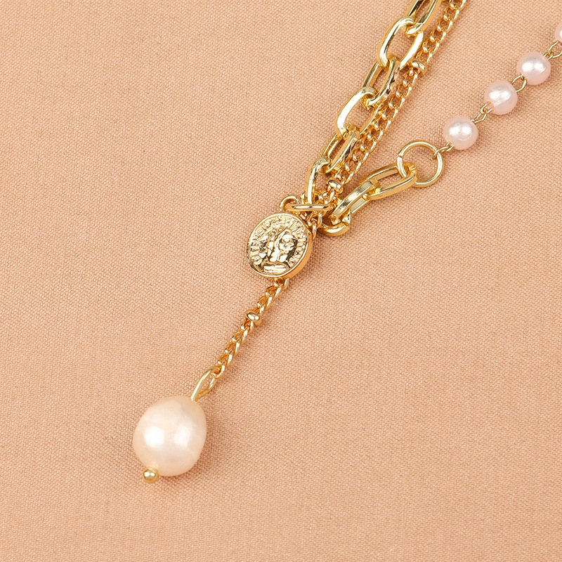 Collier Victoria Bradley en acier plaqué or fin à perles vue 4