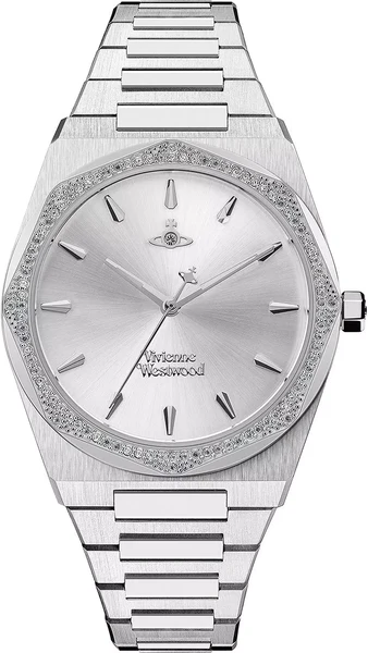 Montre Femme Vivienne Westwood Limehouse VV244SLSL bracelet argent en acier boitier orné de strass