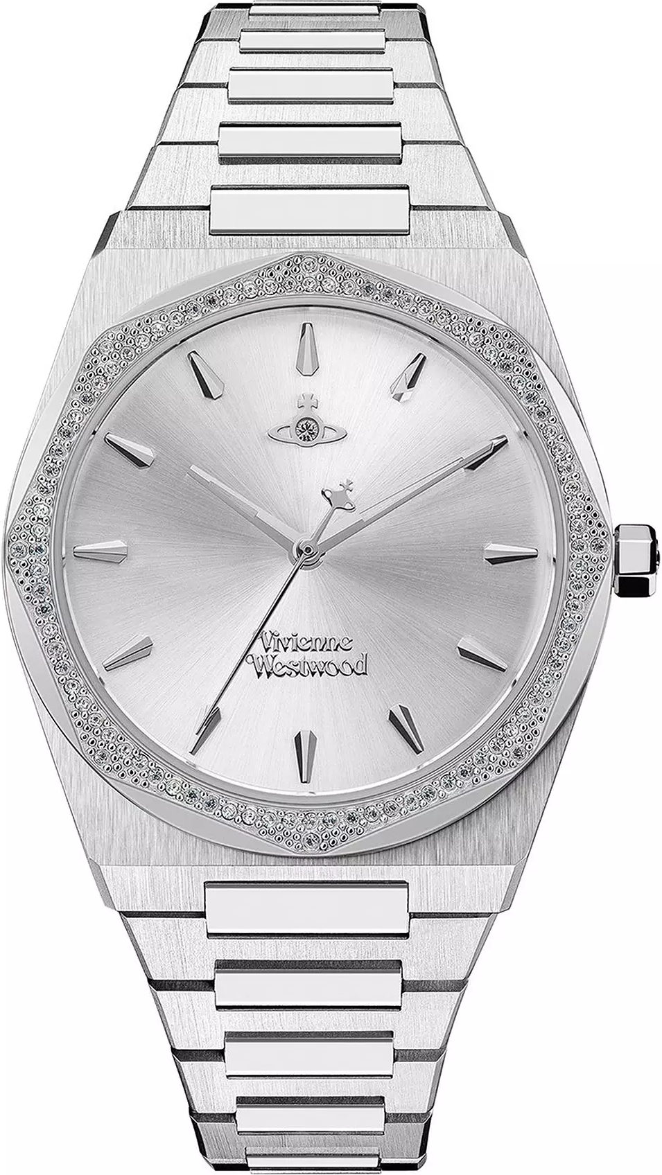 Montre Femme Vivienne Westwood Limehouse VV244SLSL bracelet argent en acier boitier orné de strass