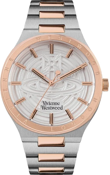 Montre Homme Vivienne Westwood Eltham VV249SLSR bracelet bicolore en acier cadran argenté