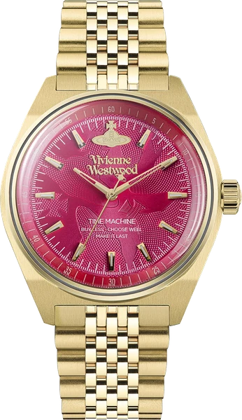 Montre Vivienne Westwood VV251RRGD Lady Sydenham Acier Doré et Cadran Fuchsia