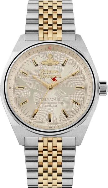 Montre Femme Vivienne Westwood Lady Sydenham VV251WGSG bracelet bicolore en acier cadran doré