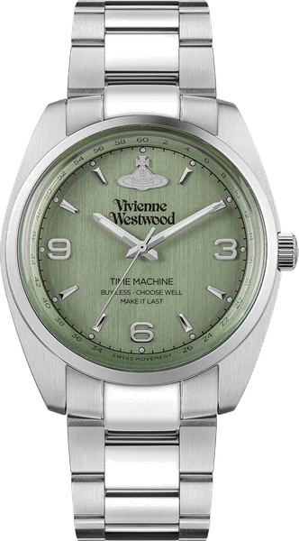 Montre Vivienne Westwood VV274GRSL Pennington en Acier Argenté et Cadran Vert Profond