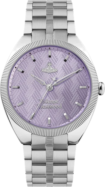 Montre Femme Vivienne Westwood The Mews VV281PPSL bracelet argent en acier cadran violet