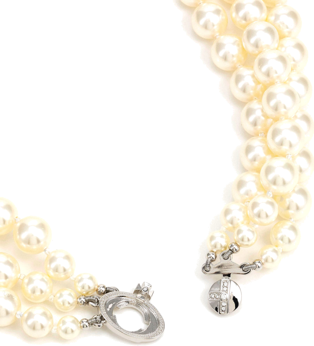 Collier Choker Vivienne Westwood Bas Relief Three Row - Réf. VW951L056-D11 - Laiton - Femme vue 3