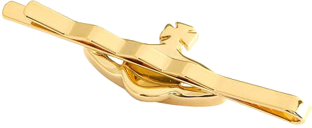 Pince à cravate Vivienne Westwood Bas Relief en métal doré - Réf. 108491 - Unisexe vue 3