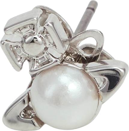 Boucles d'oreilles femme Vivienne Westwood Balbina argent avec perle - Réf. 109817 vue 2