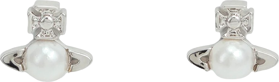Boucles d'oreilles femme Vivienne Westwood Balbina argent avec perle - Réf. 109817