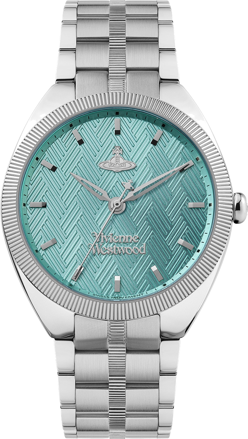 Montre Femme Vivienne Westwood The Mews VV281TQSL bracelet argent en acier cadran turquoise