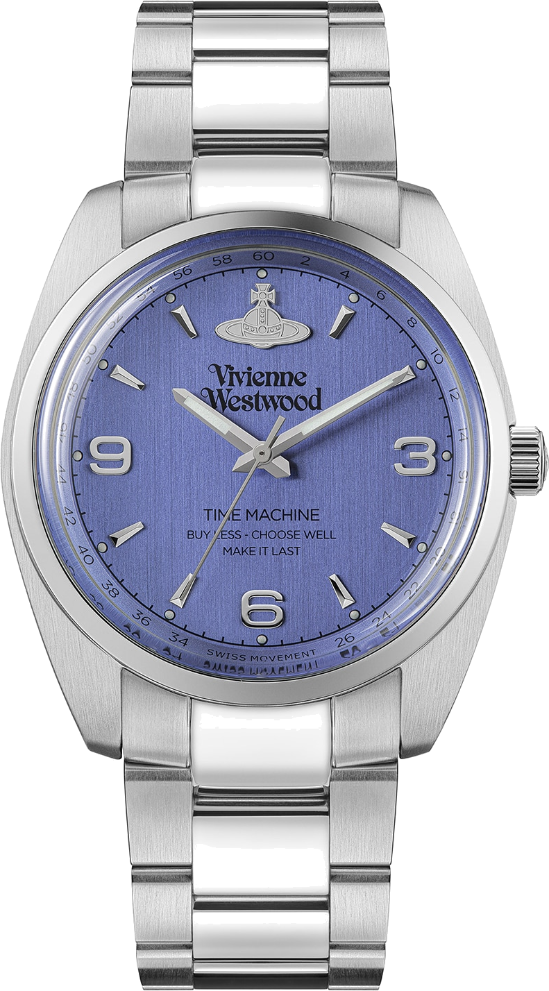 Montre Femme Vivienne Westwood Pennington VV274MBLSL bracelet argent en acier cadran violet