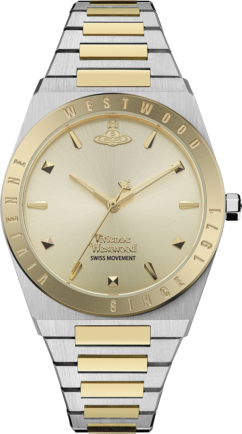 Montre Femme Vivienne Westwood Charterhouse VV244CPSG bracelet bicolore en acier cadran doré