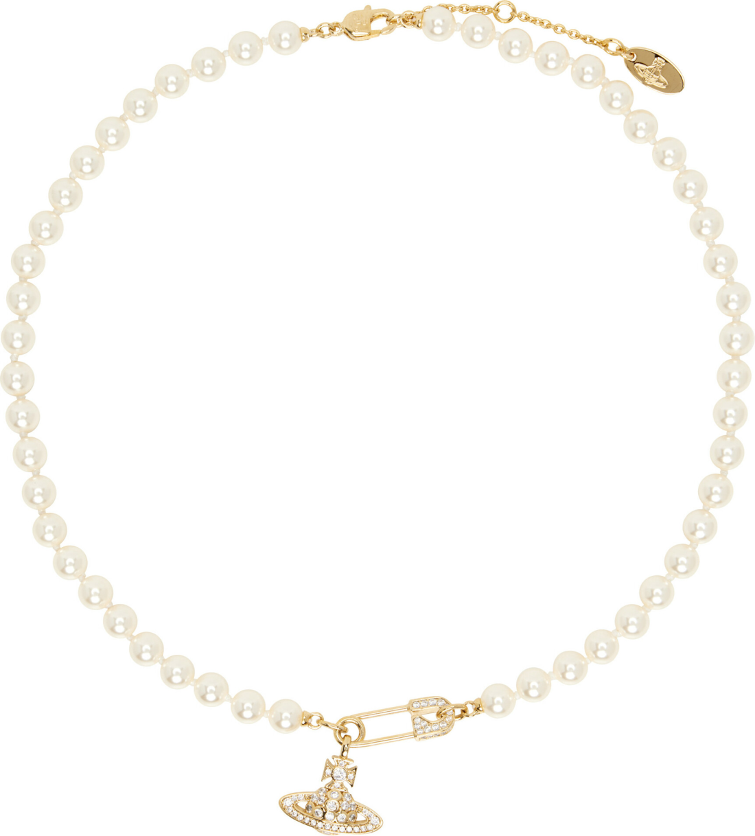 Collier Vivienne Westwood Lucrece Pearl - Réf. 111590G - Or - Femme vue 2