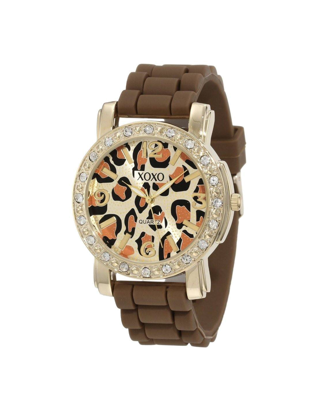 Montre Femme XOXO XO8057 en or et marron, cadran bicolore