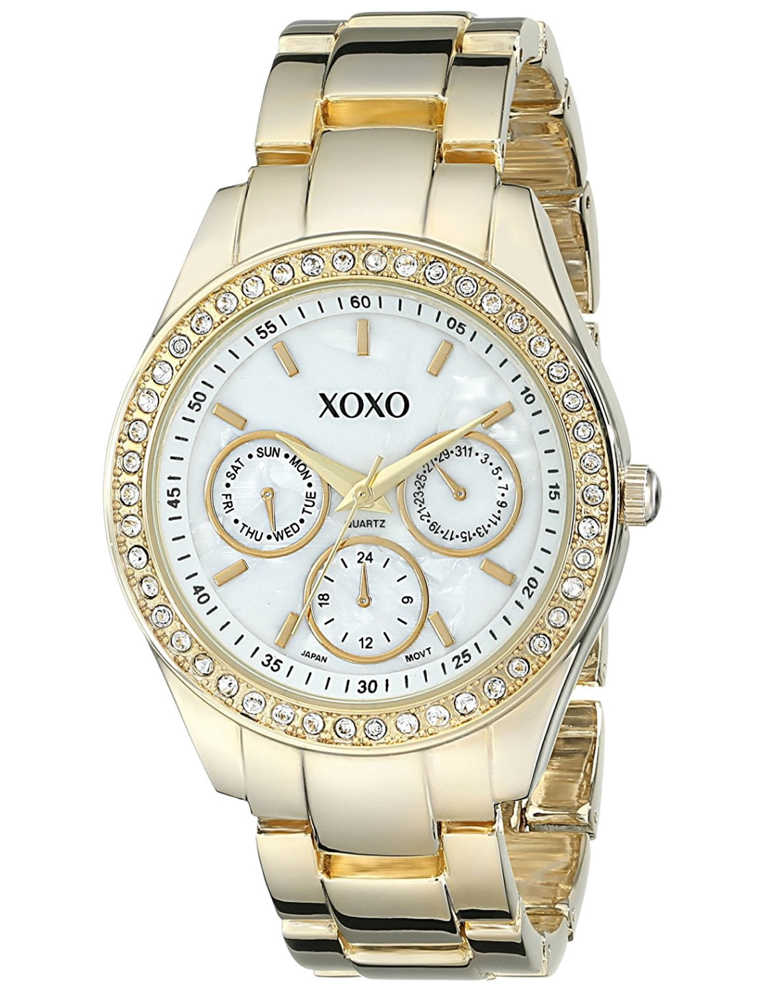 Montre Femme XOXO XO5302A en acier or avec accents strass