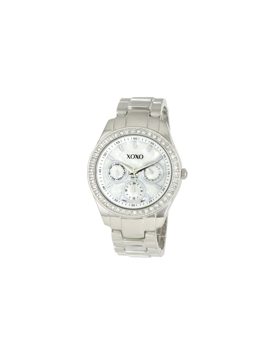 Montre Femme XOXO XO5301A en acier argenté à cadran blanc