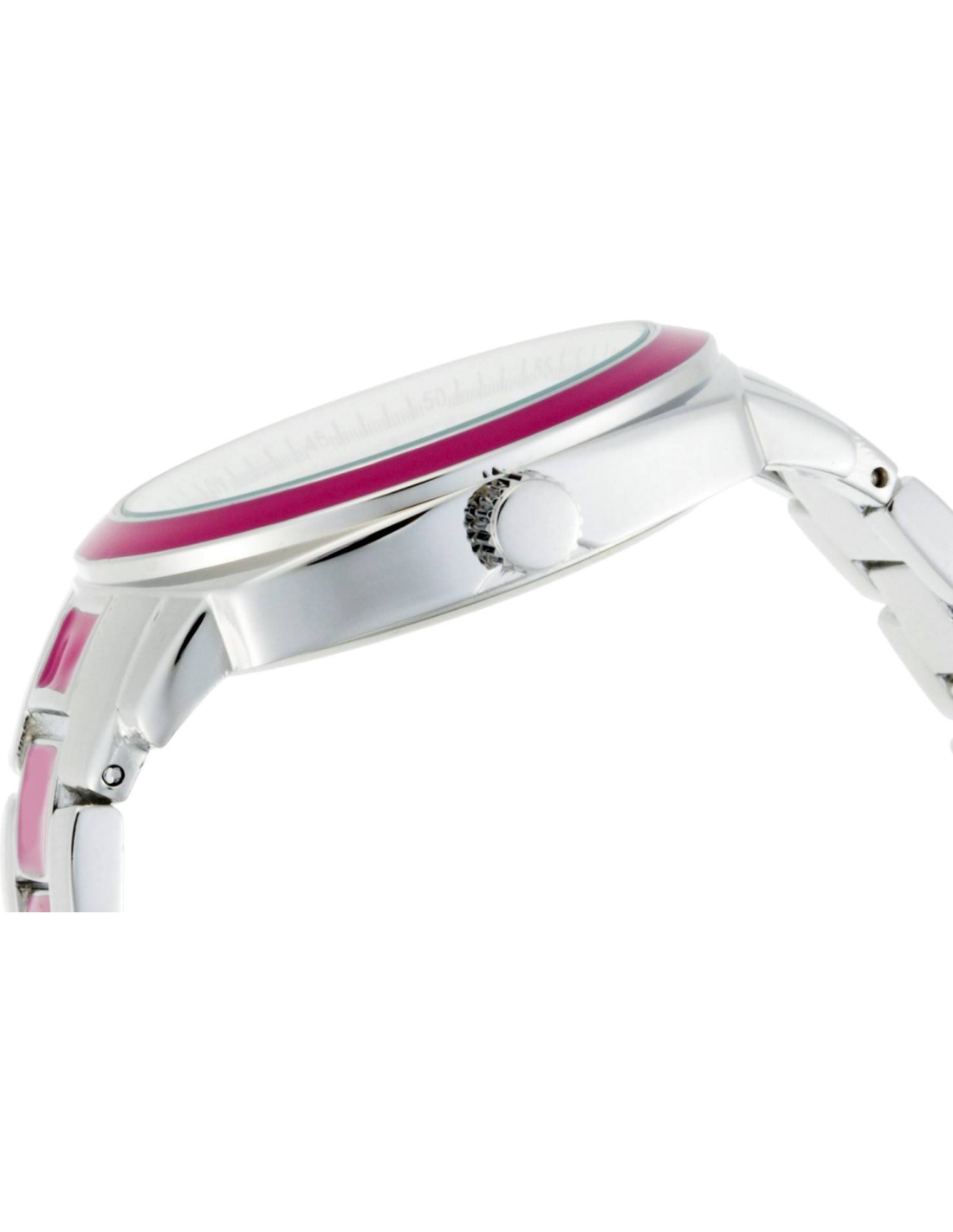 Montre Femme XOXO XO111, boîtier et cadran argent, bracelet acier rose vue 2